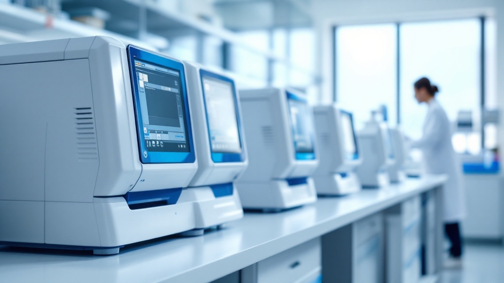 Laboratorio clínico equipado con analizadores distribuidos por UDX